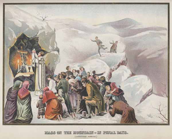 Mass on the Mountain in Penal Days in Ireland