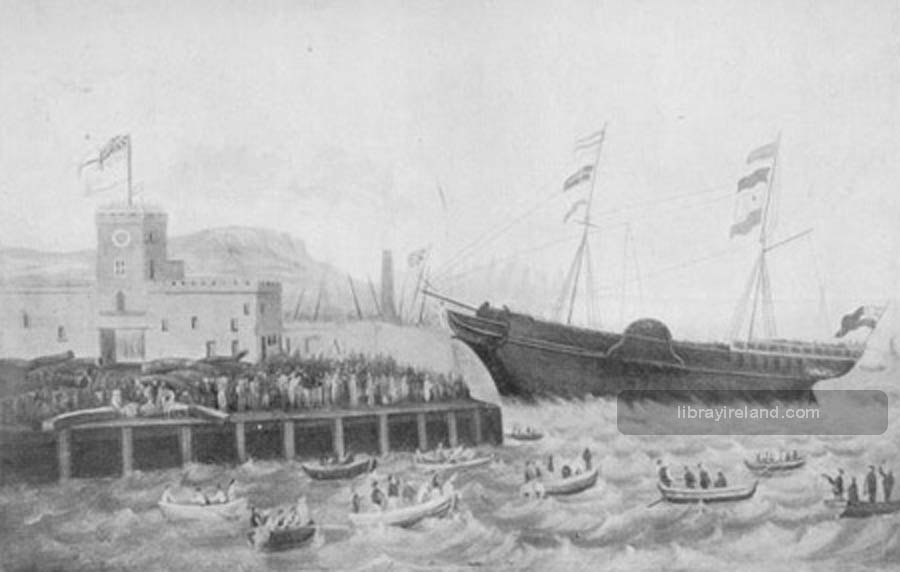Launch of the First Wooden Steamship, Aurora, Belfast, 1824