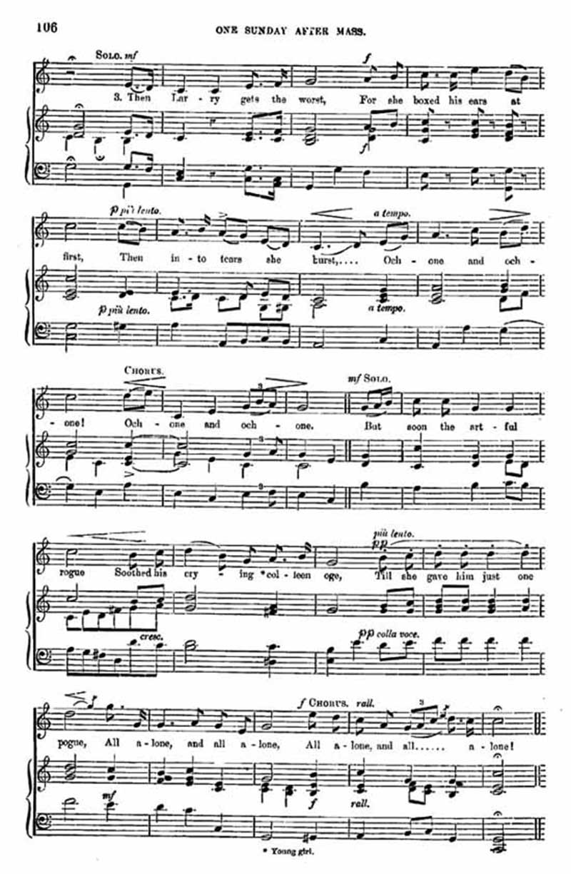 Music score to One Sunday after Mass