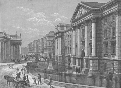 Trinity College and the Bank of ireland